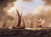 Francis Swaine Small craft at sea in a stiff breeze china oil painting artist